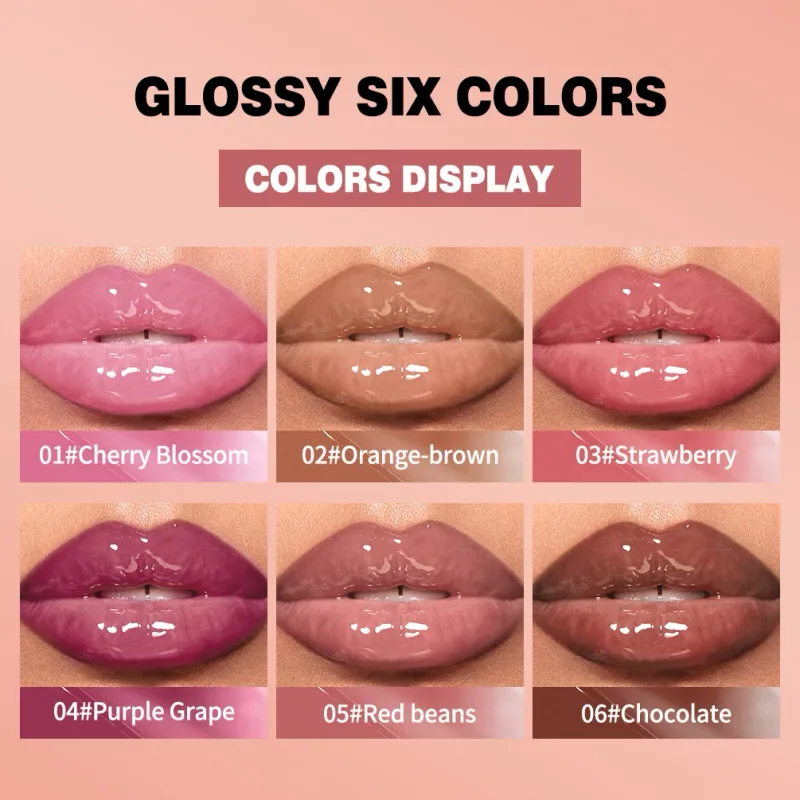 Crystal Lip Balm Moisturizing Lip Gloss Oil Jelly Lipgloss Long Lasting Liquid Lipstick Hydrating Tinted Lip Serum Makeup