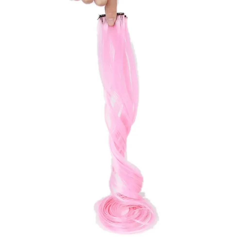 Colored Large Wave Long Curly Wig Ear Hanging Dye Hair Extensions Invisible High Temperature Silk Synthetic Wig Patch