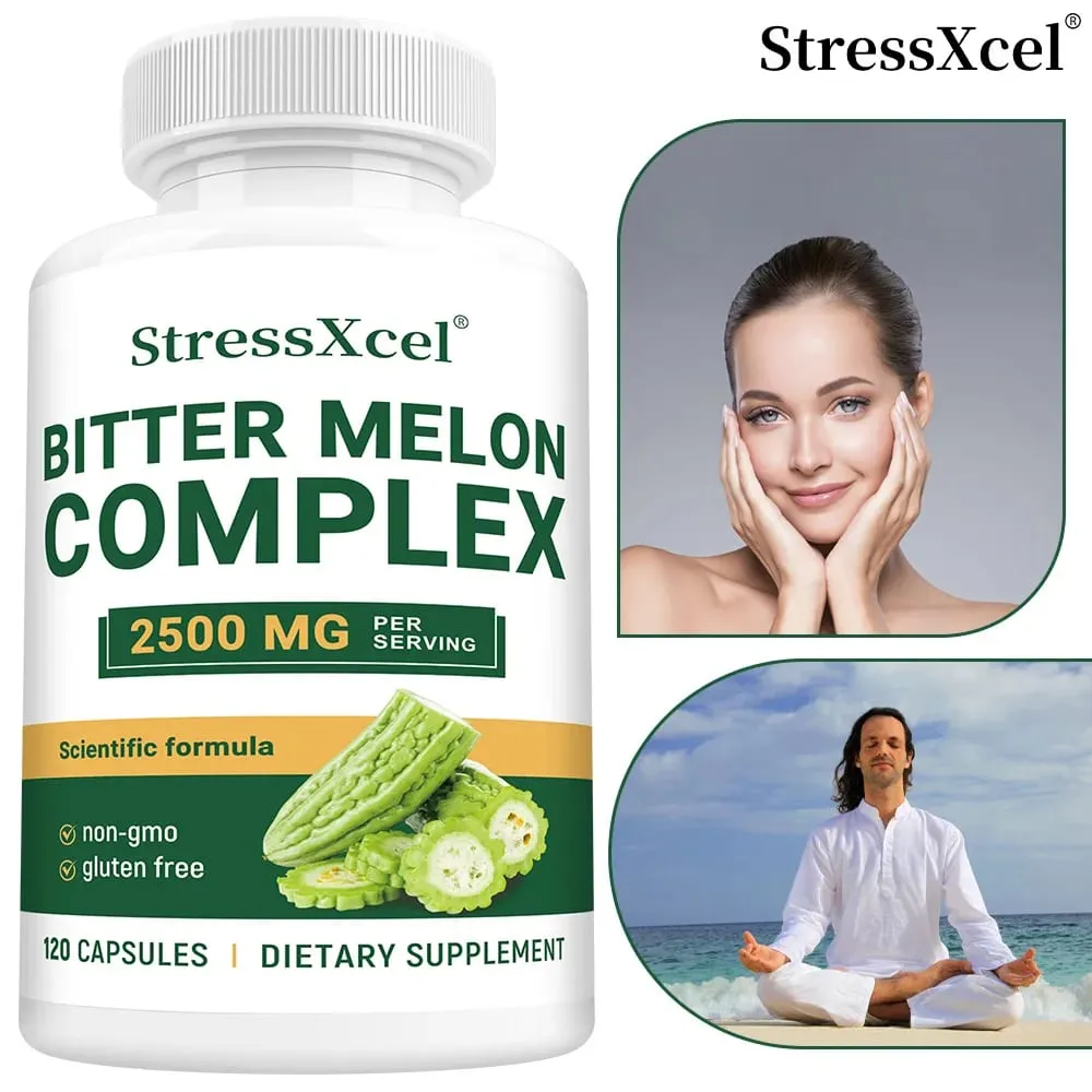 Bitter Melon Extract 2500mg Capsules Supports Blood Sugar Balance Metabolism Digestion Metabolism Skin Health & Detox — image 1