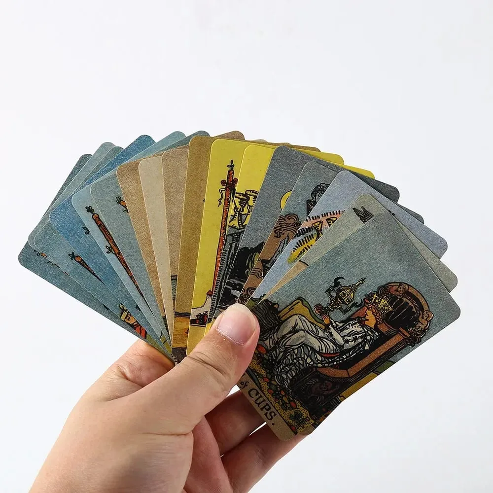 Borderless Edition tarot Deck gold Edge Tarot Oracle Cards 78 Cards Tin Metal Box Party Personal Entertainment Cards Game