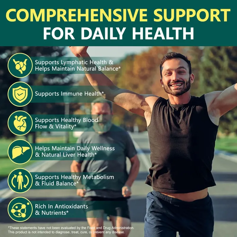 Lymphatic Support Immune Support Healthy Blood Flow Daily Metabolism Balance Antioxidant Rich Nutrition 60/120 Softgels