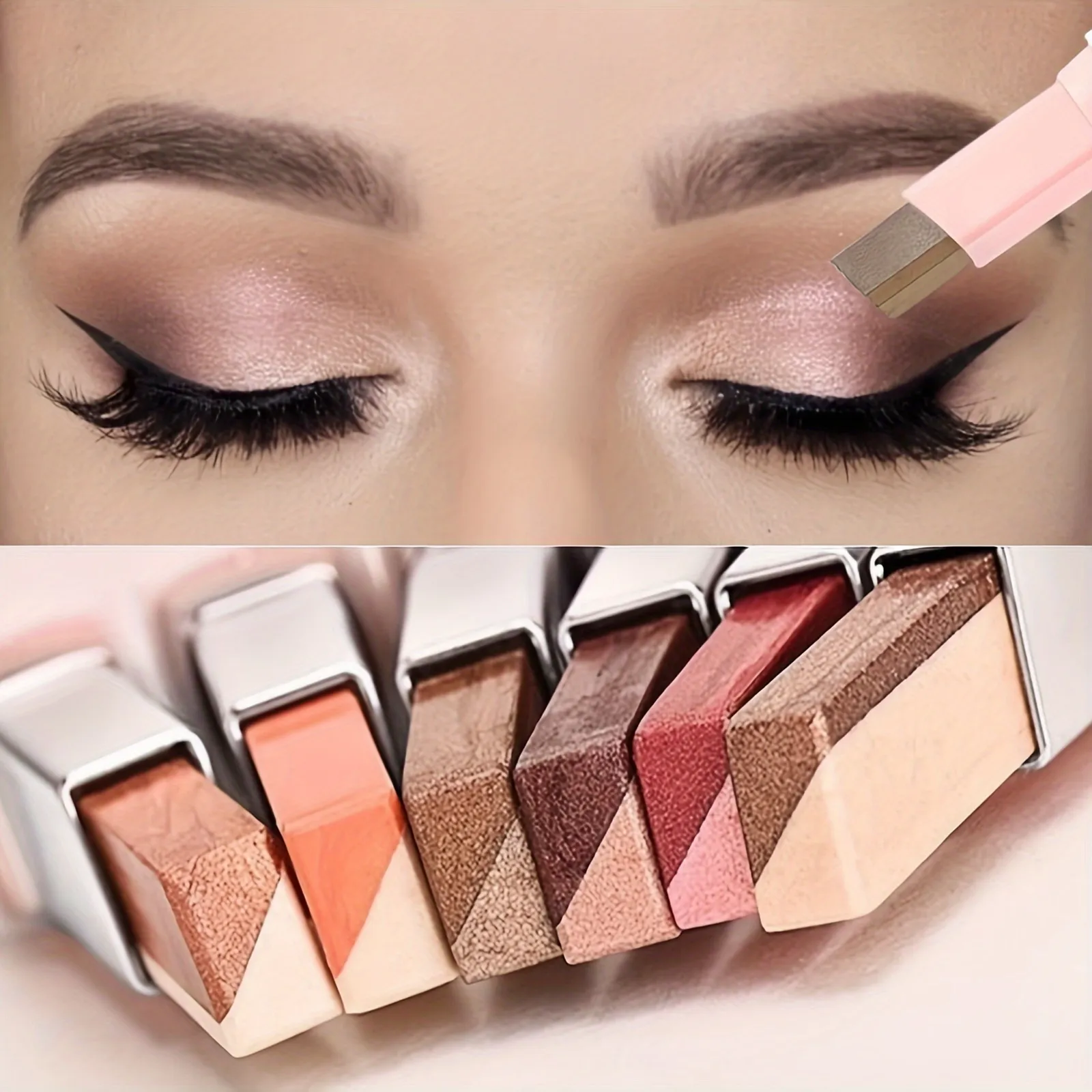 2 In 1 Pearly Highlighter Eyeshadow Stick Makeup Waterproof Long Lasting Glitter Eyeshadow Eyeliner Stick Eyes Makeup Cosmetics — image 2