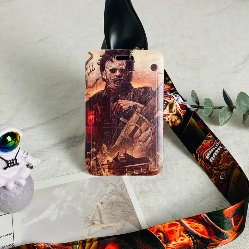 Anime Lanyards Keychain Badge Holder ID Credit Card Pass Hang Rope Lariat Lanyard for Keys Anime Accessories Gifts Halloween