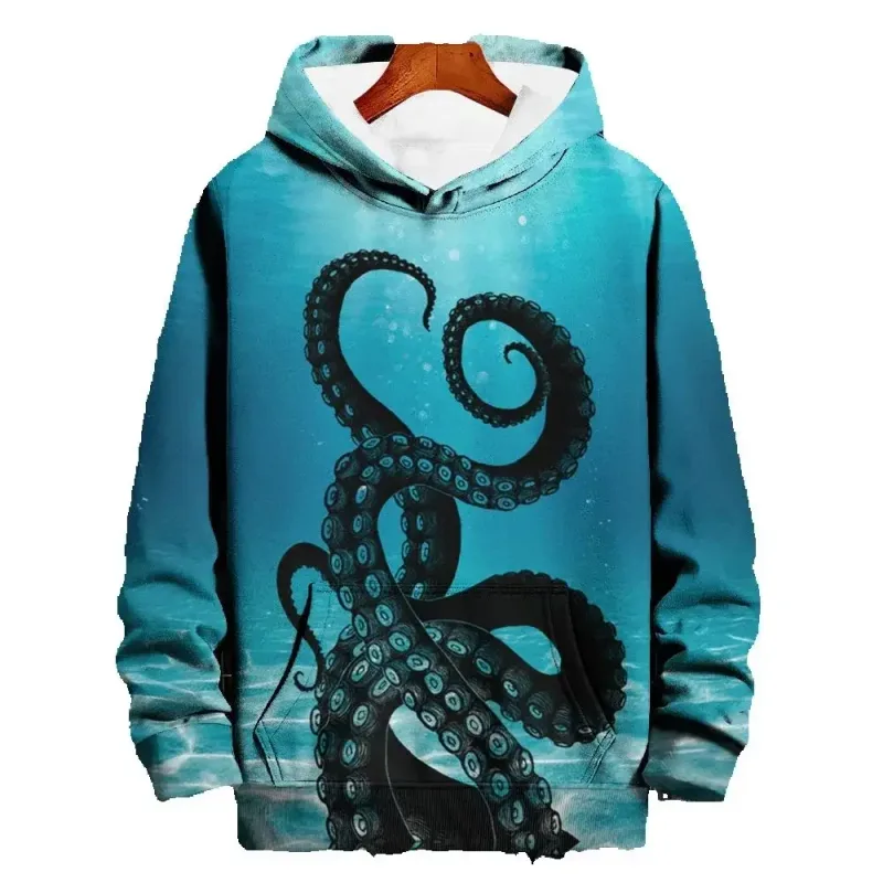 2024 New Animal Pattern Hoodie Fashion 3D Print Autumn men's Hoodies Street Designer Long Sleeve Loose Oversize Harajuku Tops