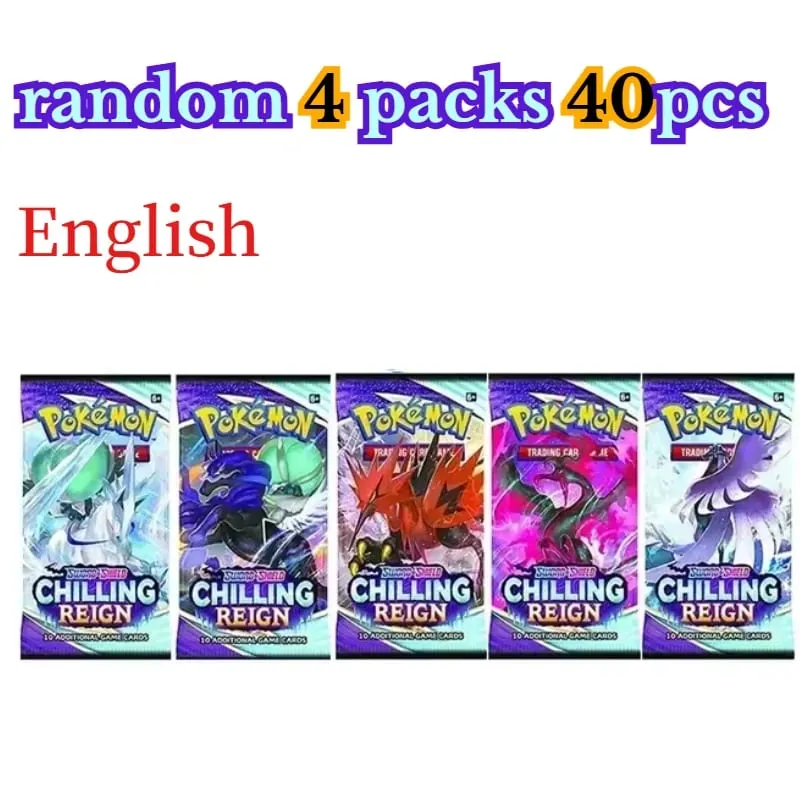 fun 40 Pieces Pokemon Card Pack 4 Sets Sun Moon Violet 151 English Trading Cards Collectible Toys Halloween Gift Fantasy Sci Fi
