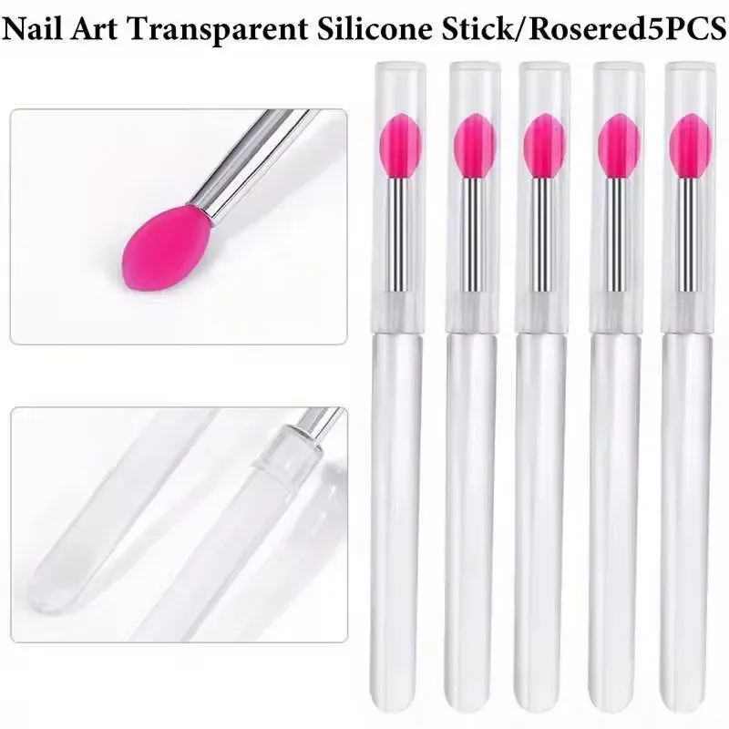 3/5/10PCS Reusable Lip Brush Silicone Lip Mask Applicator Transparent Lipstick Tool For Lip Gloss Eyeshadow Brushes Makeup Tools — image 17
