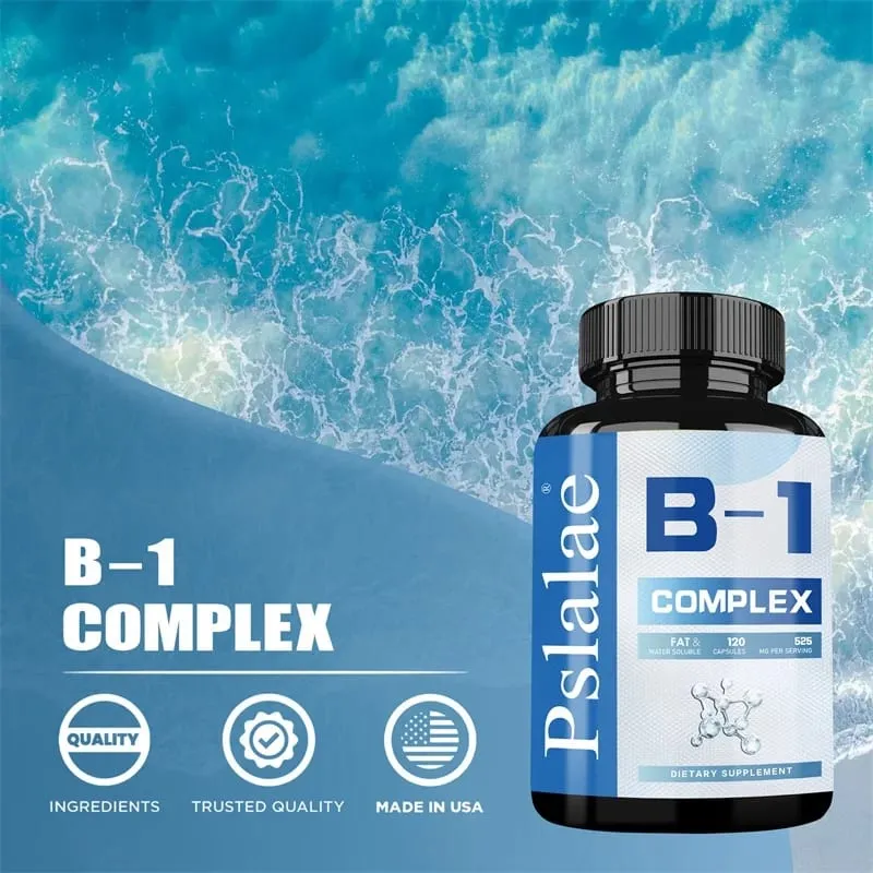 Vitamin B1 Complex - Improves Energy Levels Boosts Metabolism and Supports Nervous System Health