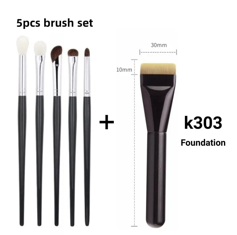 Eyeshadow Brush Set Kit Natural Hair 5Pieces Eye Shadow Makeup Brushes Beauty Tools