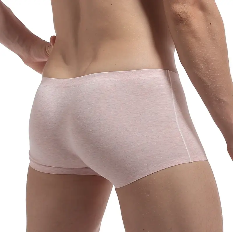 Men's Underwear Boxers Men Elasticity Breathable Trunk Boxer Comfortable Seamless Man Solid Underpants Shorts Panties