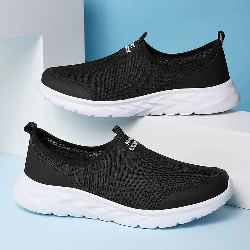 2023 zapatos informales ligeros para hombre, zapatillas informales transpirables antideslizantes para hombre, zapatos planos para caminar al aire libre, talla 40-47