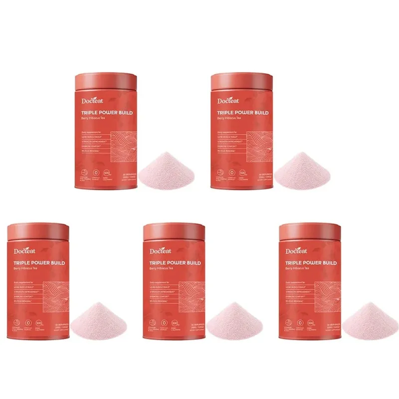Docteat Triple Power Build Creatine Powder with Creatine HCL Creatine Monohydrate Electrolyte Hydration Blend 30 porcí