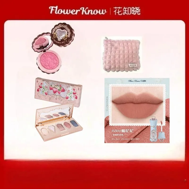 Flower Knows Makeup Set Gift Box Butterfly Cloud Shoulder Cosmetics Lipstick Lip Blush Eyeshadow Makeup Bag — image 10