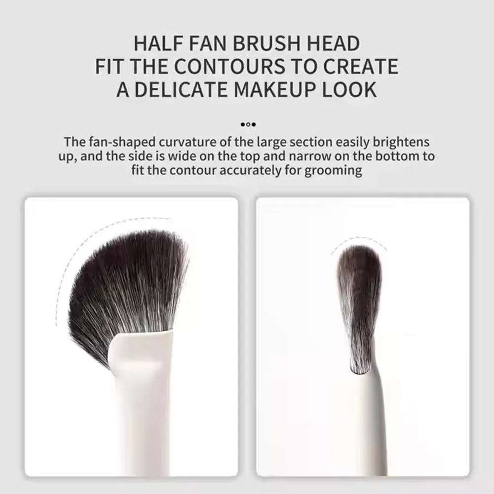 1Pcs Nose Contour Brush Professional Nose Shadow Brush Half Sector Contour Makeup Brush Natural Eyeshadow Smudge Makeup Brushes