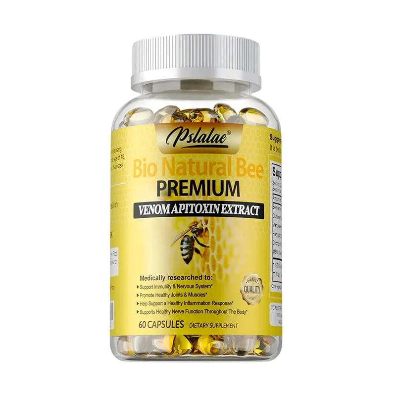 Natural Bee Venom Extract Capsules - Glucosamine Chondroitin Supplement Relieves Joint Pain and Stiffness Promotes Bone Health