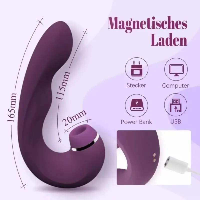 10 Frequency Vibrator Sucking Massager Rechargeable Stimulator Adult Sex Toy for Women Couples — image 4
