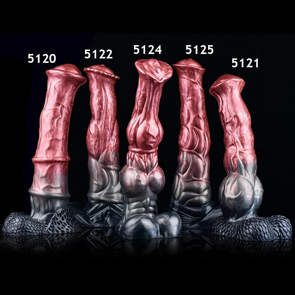 Silikonový koňský dildo anální kolík s velkým uzlem Vaginální stimulátor bodu G s přísavkou Sexuální hračka pro dospělé pro ženy Muži