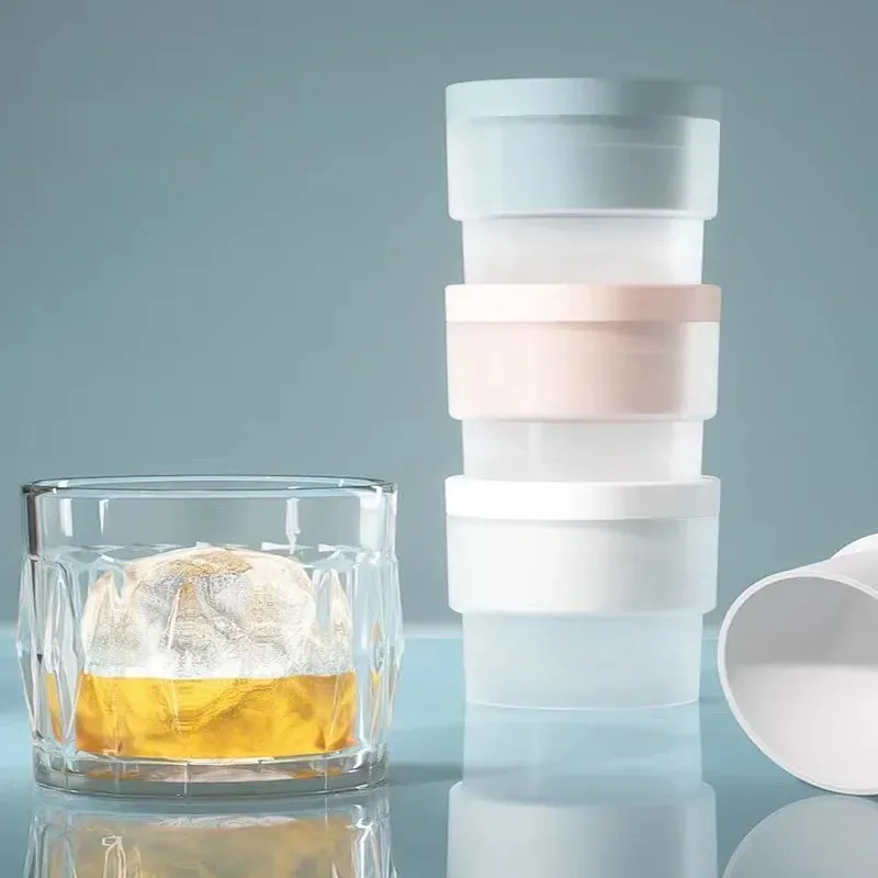 Ice Maker Food Grade Sphere Ice Mold Stackable Slow Melting DIY Ice Ball For Cocktail Whiskey Drink Home Bar Tools