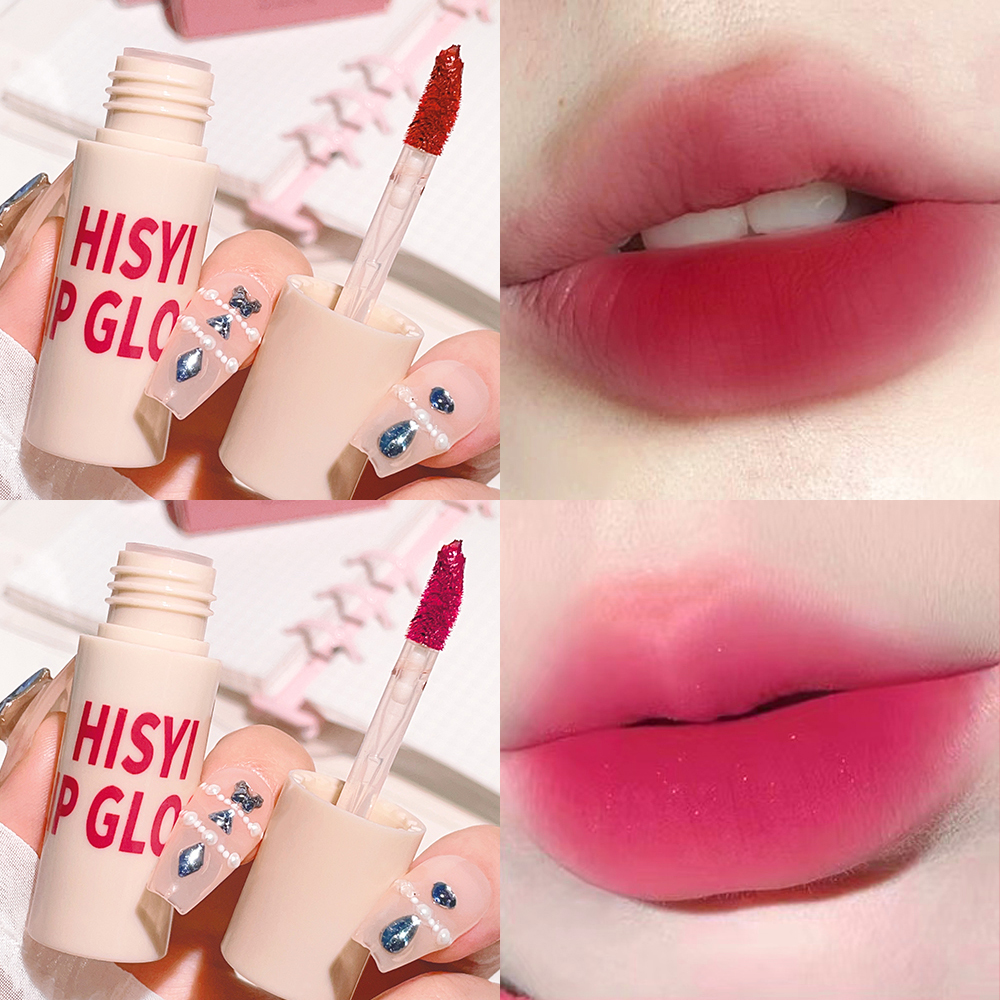 6 Colors Matte Velvet Lip Glaze Natural Long-Lasting Highly Pigmented Lipstick Portable Matte Finish Universal Lip Glaze Makeu