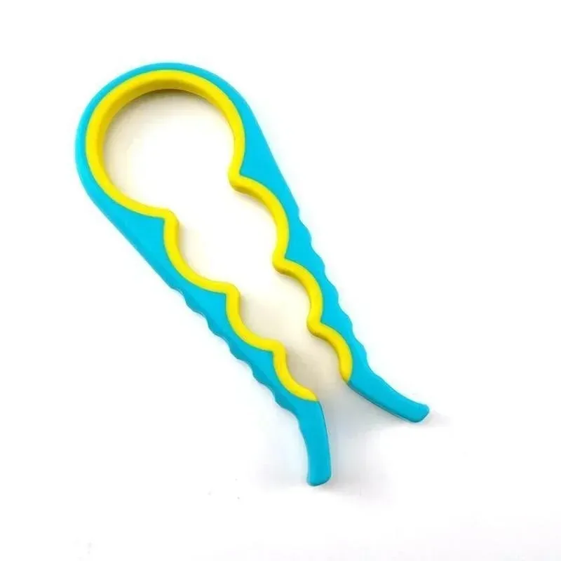 4 in 1 Multi-Function Non Slip Colorful Can Opener Tool Get Lids Off Easily Jar Opener Bottle Opener Jar Gripper for Weak Hands — image 12