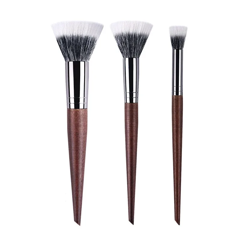 Professional Makeup Brushes Powder contour Setting Multi-Functional Make up Brush Stippling Blush soft Natural wood goat hair