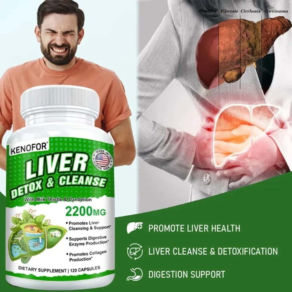 Milk Thistle with Dandelion Root-Silymarin-Antioxidant Liver & Kidney Health Support Supplement - Vegan Non-GMO Gluten Free