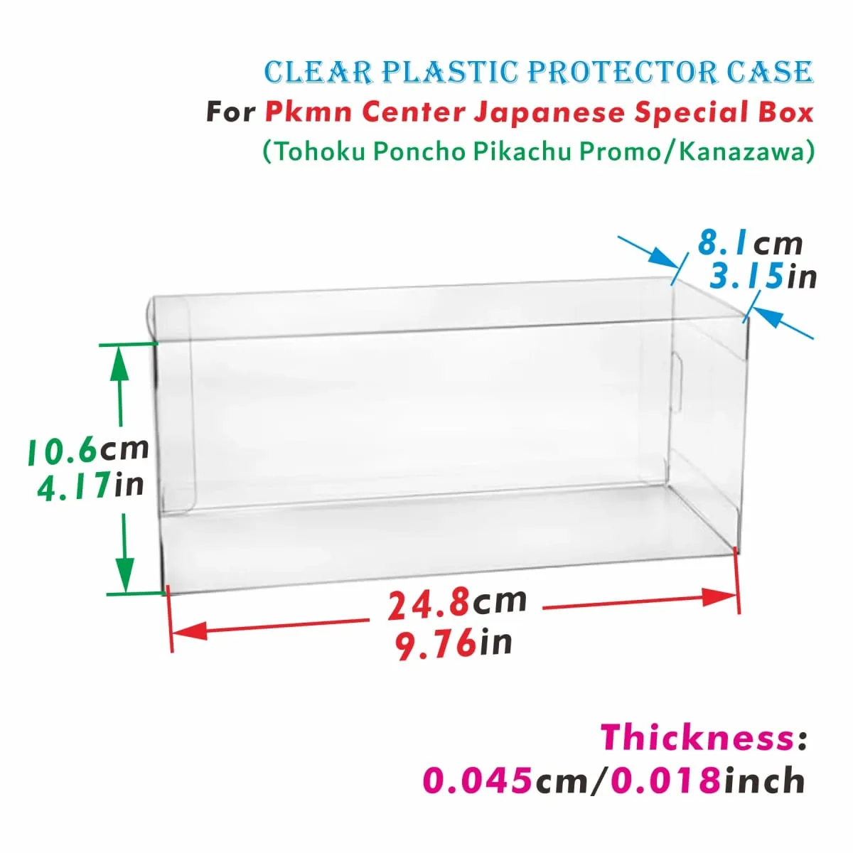 2/5PCS Clear Plastic Protector Case For Pkmn Center Japanese Special Box(For Tohoku Poncho Pikachu Promo/Kanazawa) — image 2