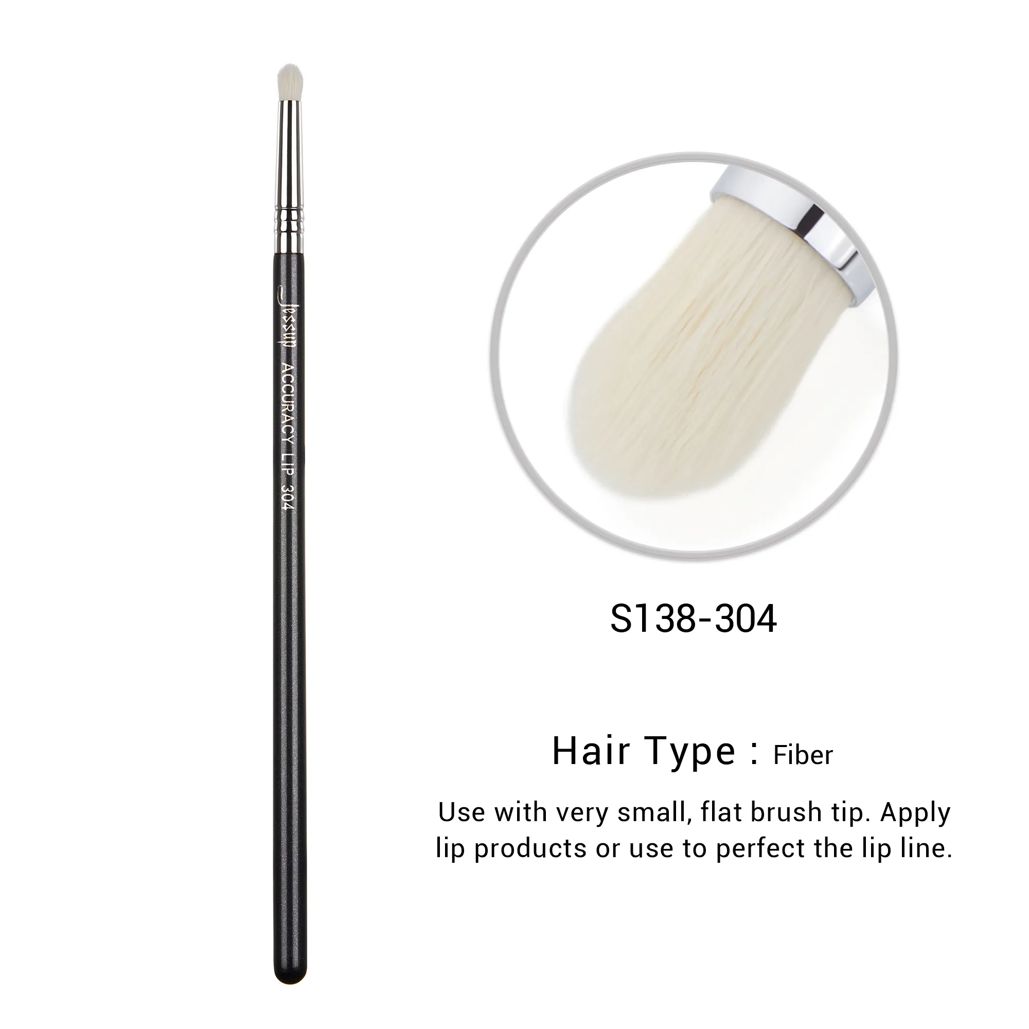 Jessup Lip Brush Professional Lip Makeup Brushes for Lipstick Streak-Free Application Small Tongue Shape Contour Define Lips