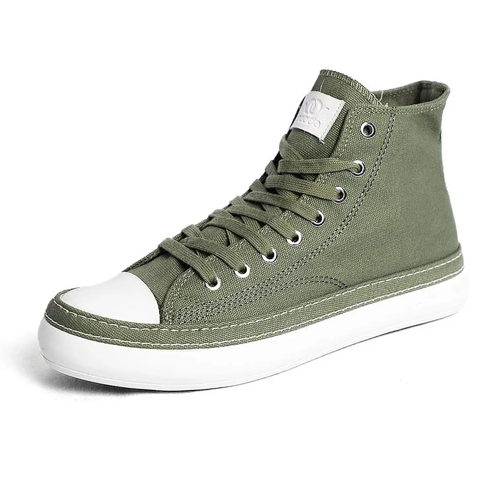 New Fashion Unisex Canvas Boots Men Sneaker Plus Size Women Vulcanized Canvas Shoes High Top Orange Casual Footwear Black 38-44