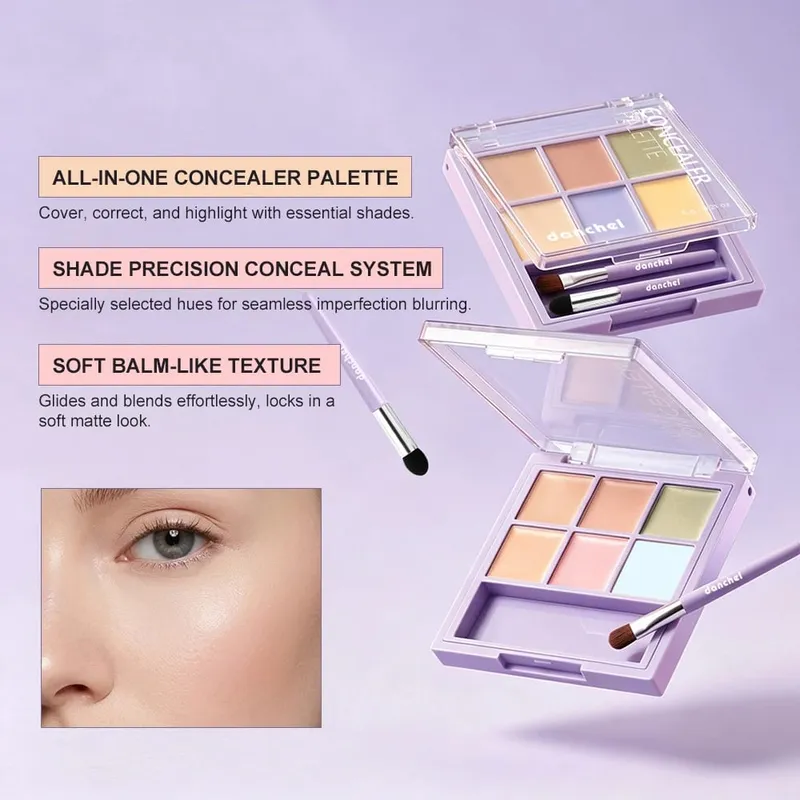 10Pcs Lip Balm Lipstick Concealer Palette Nudes Eyeshadow Palette Makeup Brushes Xmas Drawstring Bag Woman Makeup Christmas Gift