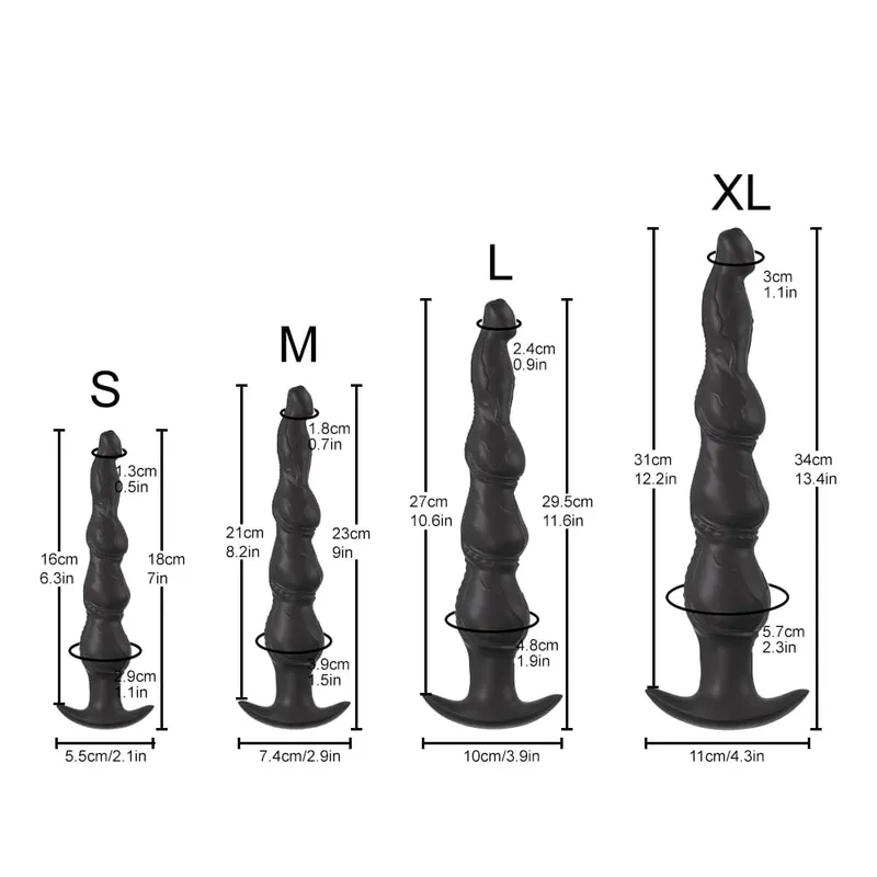 Godemiché Anal en Silicone pour Massage de la Prostate, énorme gode Anal avec Base évasée, ensembles d'entraînement Premium, jouets sexuels pour adultes pour femmes et hommes