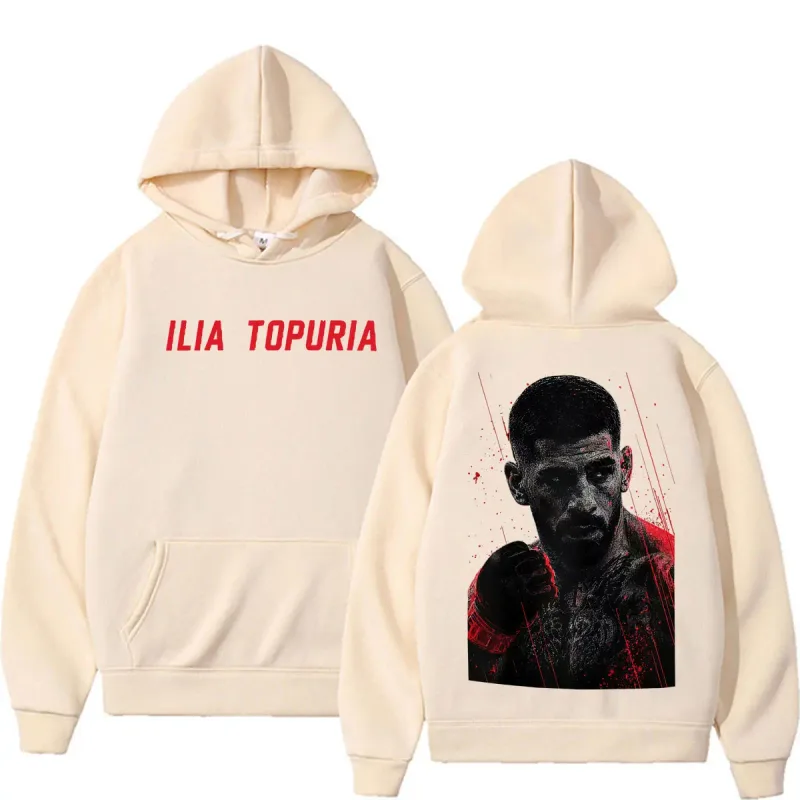 Ilia topuria el matador vintage gráfico hoodies roupas masculinas violência estética camisolas casuais pullovers de lã streetwear