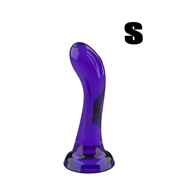 Curved Realistic Dildo with Strong Suction Cup Soft Flexible G-Spot Sex Toy for Women Men Black Purple Clear Lifelike Dillo