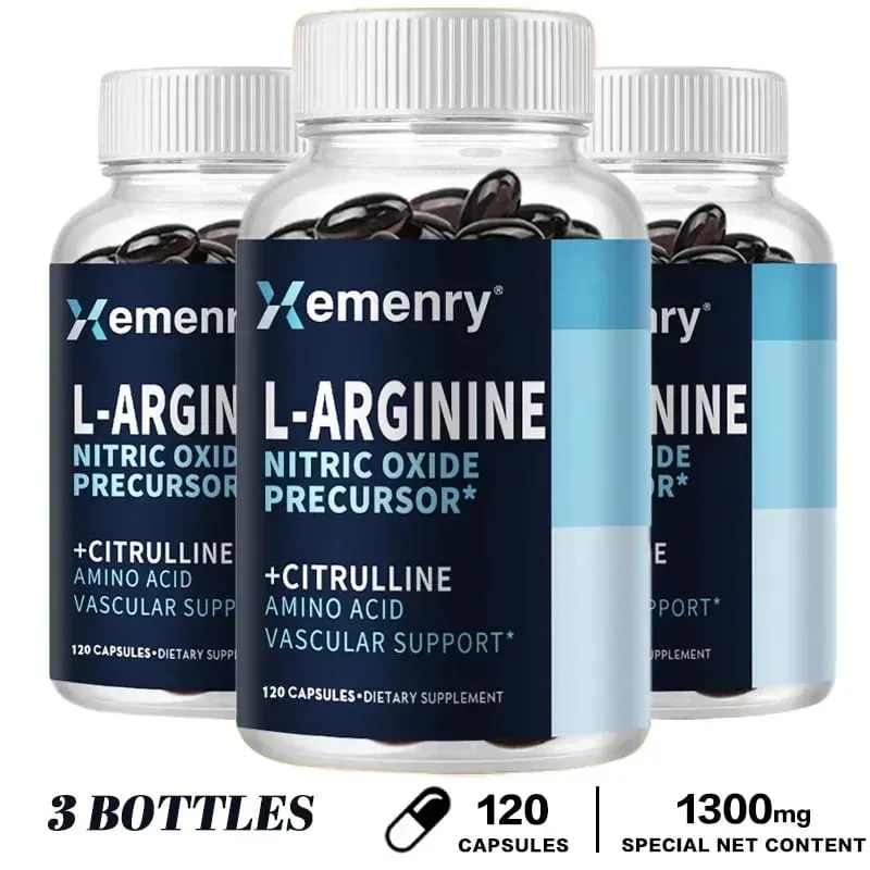 L-Arginine - Nitric Oxide Supplements - Boost Endurance & Strength Promote Muscle Growth Improve Performance