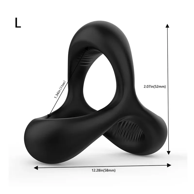 Super Soft Silicone Penis Ring Delay Ejaculation Ball Scrotum Stretcher Triple Cock Ring Cockring BDSM Sex Toys for Men