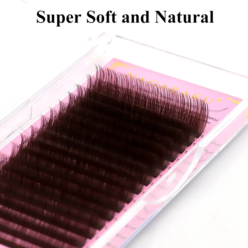 Light Brown Mix Eyelash 7-15mm Mink Lash False Individual Faux Eyelashes Cilia Extension for Eye Beauty