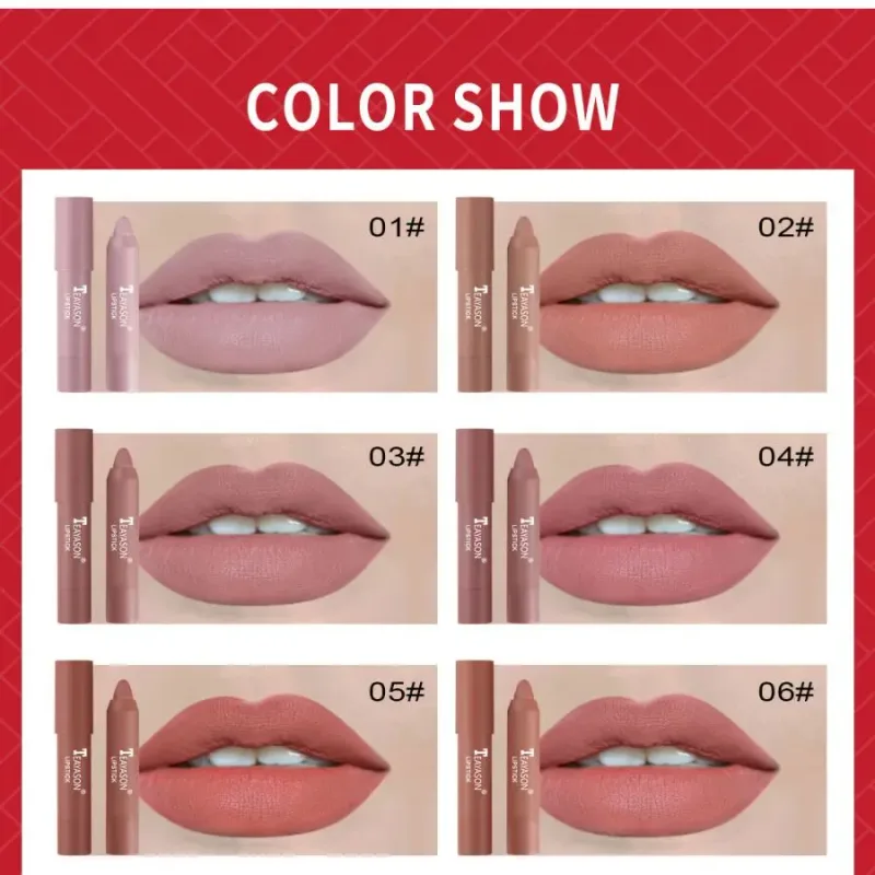 Matte Lipstick Easy Coloring Non-Stick Cup Long-Lasting Comfortable Wear Lip Makeup for Women — image 3