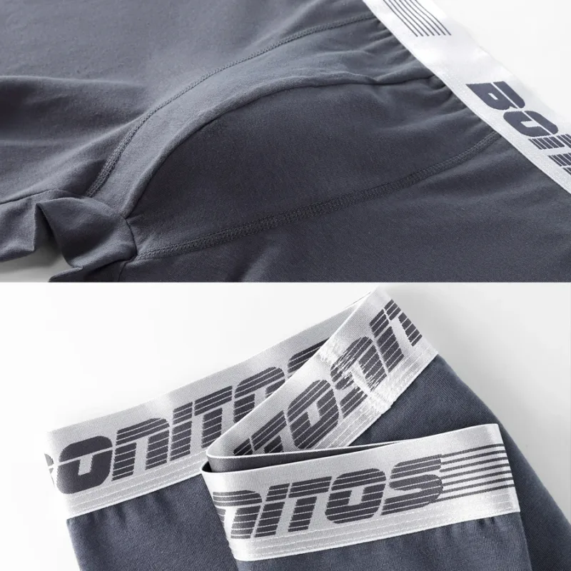 5pcs Men's Underpants Cotton Boxer Briefs Classic Men Panties BONITOS Letter Elastic Waistband Boxers Underwear For Man Shorts