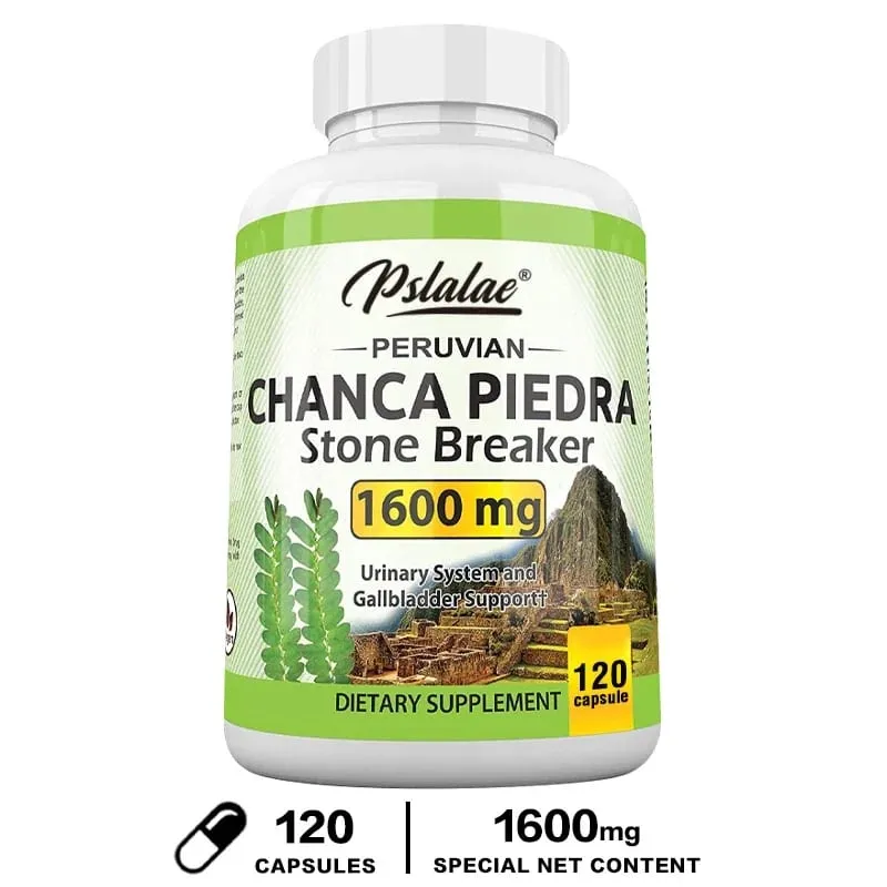 Chanca Piedra Capsules 1600mg - Soutien des voies urinaires Supplément sans OGM Écrasement des calculs rénaux
