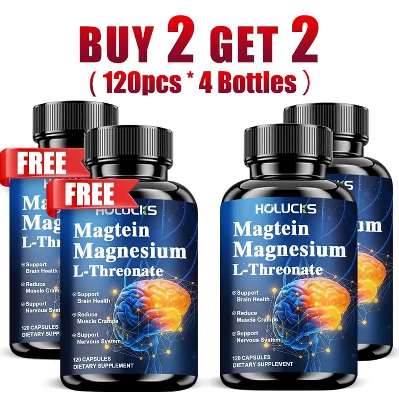 Magnesium L-Threonate Capsules Enhance Focus Sleep Quality Memory & Relaxation Strongly Support Nerve & Bone Health Care