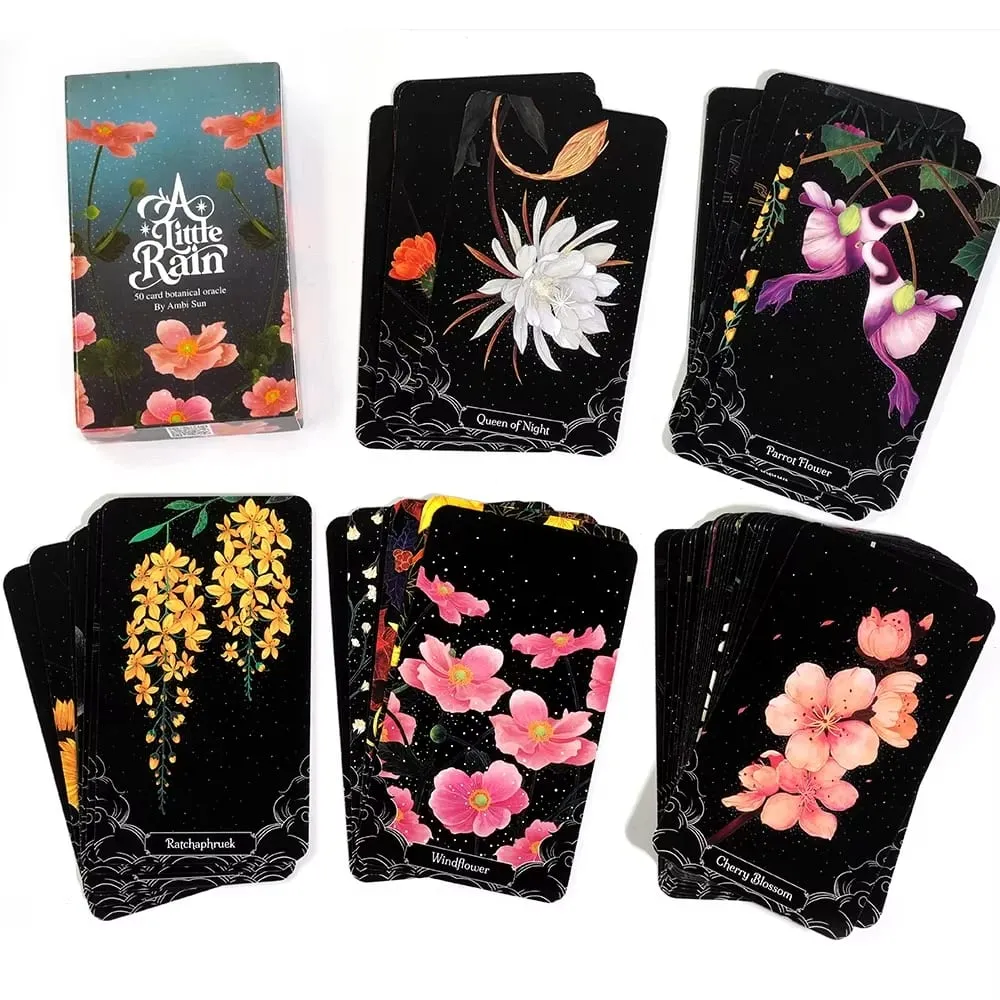 A Little Rain Botanical Oracle card Leisure Party Table Game High Quality Fortune-telling Prophecy Tarot Deck
