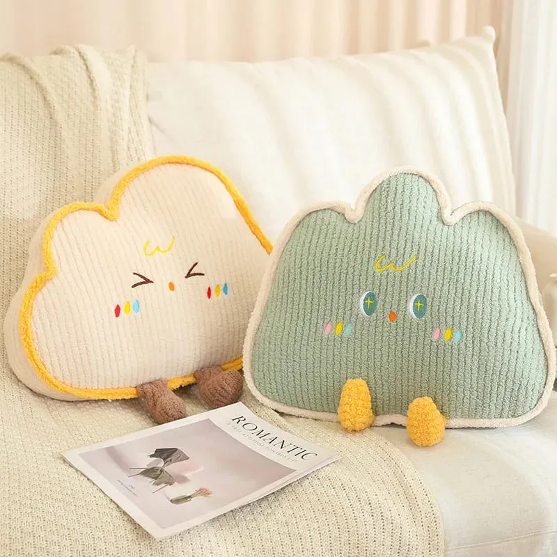 Cute Home Decoration Cartoon Plush Pillow Natural Series Plushies Pillow Cushions Moon Star Cloud Grass Soft Toy Kawii Gift