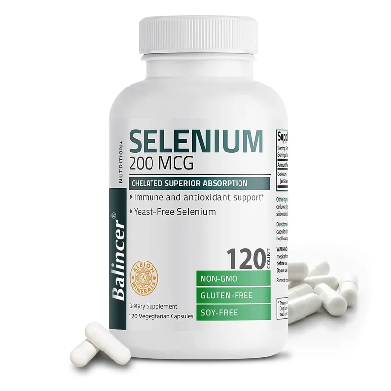 Selenium Capsules - Antioxidant Support Increases Energy Levels Boosts Metabolism Immune System Improves Brain Function
