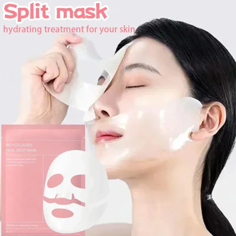 3pcs Collagen Face Mask Split Disposable Deep Moisturizing Facial Masks Hydrating Boost Skin Care for Women Beauty Collagen Mask — image 6
