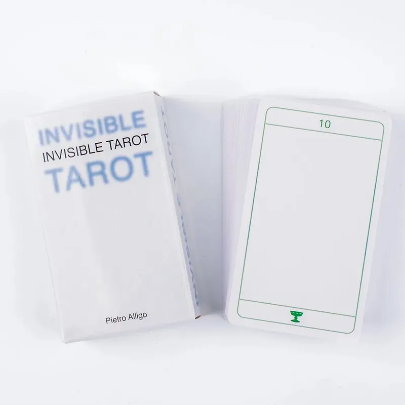 Invisible Tarot 78 Blank Cards Create Your Own Tarot Deck 10.3*6cm English Visions Divination Edition Deck Board Playing Games