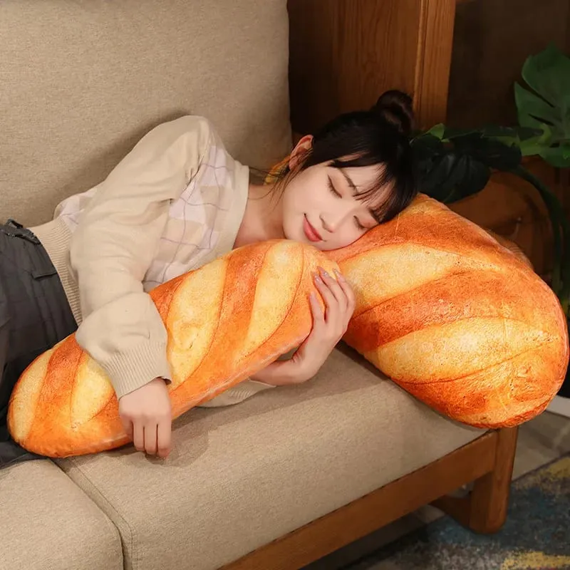 Wholesale Giant Bread Plush Long Pillow Toy Soft Funny Simulation Food Toy Creative Cushion Birthday Present Christmas Gift
