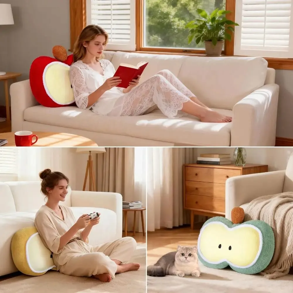 Almohada creativa de muñeco de fruta de felpa, cojín suave para dormir, cojín para asiento de oficina para sala de estar, sofá cama