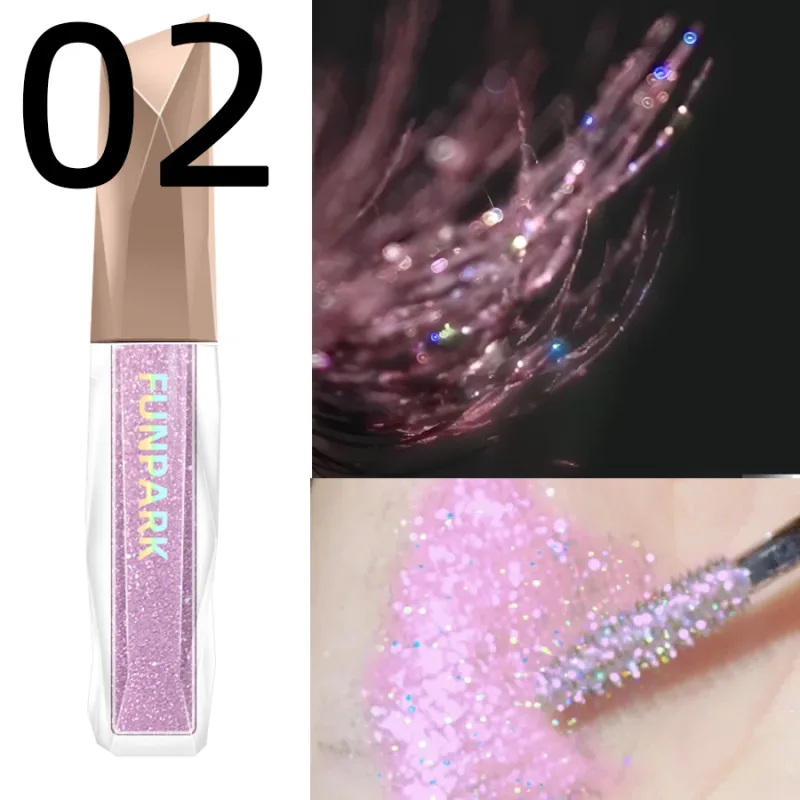 1pc Waterproof Diamond Shine Volume Curl Mascara-Glitter Snow Effect for Eye Lash Makeup Women's Cosmetic Smudge-proof Mascara — image 9