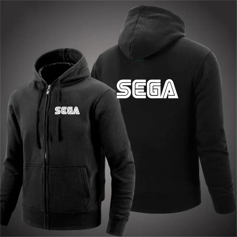 Men Sweatshirts Autumn Sega Pullover Casual Zipper Jacket for Male Hoody Outdoor Sweatshir Autumn Solid Color Turtleneck Swea — image 6