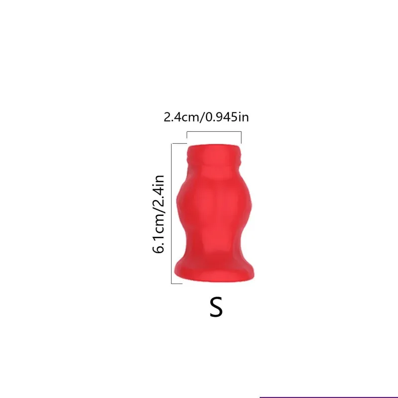 Morbido Silicone Hollow Anal Plug Tunnel Butt Plug Usura quotidiana Base svasata Clistere Dilatatore Anal Trainer Giocattolo del sesso per uomini Donne S/M/L