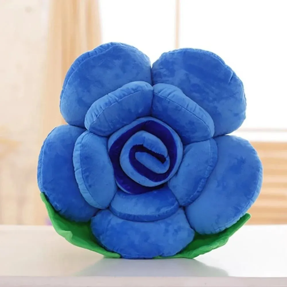 New Large Rose Shaped Pillow Simulated Plush Sofa Flower Cushion Colorful Car Interior Cushion Home Decor — image 5
